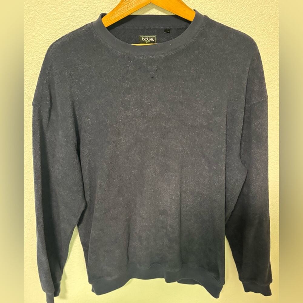 Bolle’ Golf Fleece Blue Crewneck Sweater Made in Jordan